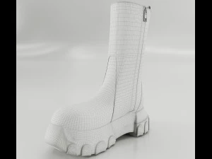 Boots Rick Owens Polished 3D Model