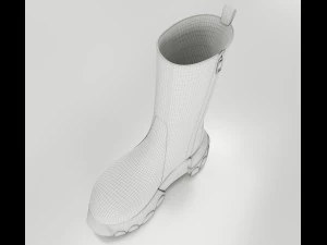 Boots Rick Owens Polished 3D Model