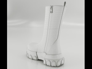 Boots Rick Owens Polished 3D 모델