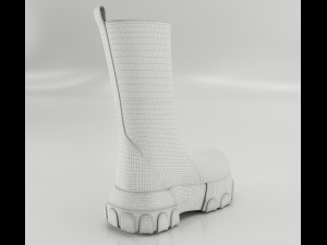 Boots Rick Owens Polished 3D 모델