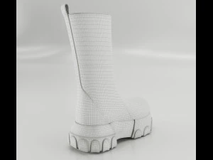 Boots Rick Owens Polished 3D Model