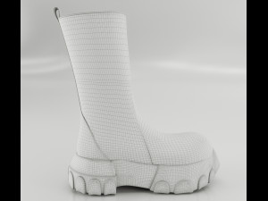 Boots Rick Owens Polished 3D 모델