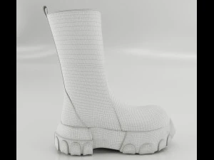 Boots Rick Owens Polished 3D Model