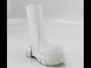 Boots Rick Owens Polished 3D 모델