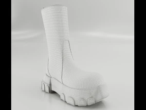 Boots Rick Owens Polished 3D Model