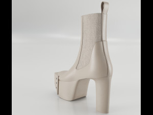 Heels Rick Owens Beveled Platform 3D Model