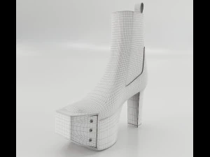 Heels Rick Owens Beveled Platform 3D Model