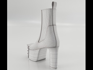 Heels Rick Owens Beveled Platform 3D Model