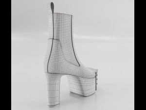 Heels Rick Owens Beveled Platform 3D Model