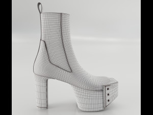 Heels Rick Owens Beveled Platform 3D Model