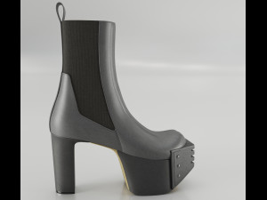Heels Rick Owens Grilled Platform 3D Model