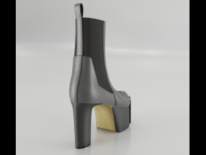 Heels Rick Owens Grilled Platform 3D Model
