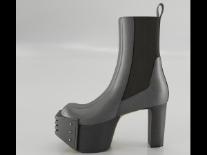 Heels Rick Owens Grilled Platform 3D Model
