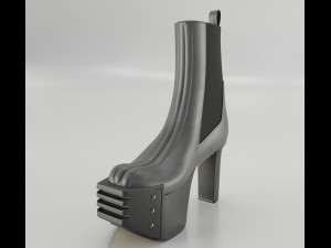 Heels Rick Owens Grilled Platform 3D Model