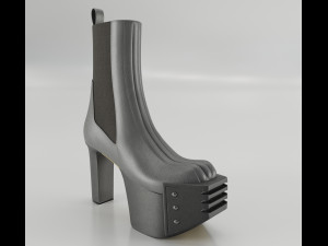 Heels Rick Owens Grilled Platform 3D Model