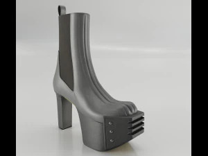 Heels Rick Owens Grilled Platform 3D Model