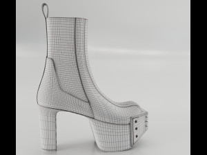 Heels Rick Owens Grilled Platform 3D Model