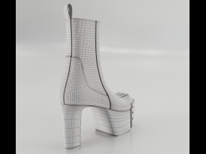 Heels Rick Owens Grilled Platform 3D Model