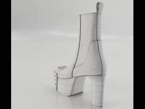 Heels Rick Owens Grilled Platform 3D Model