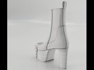Heels Rick Owens Grilled Platform 3D Model