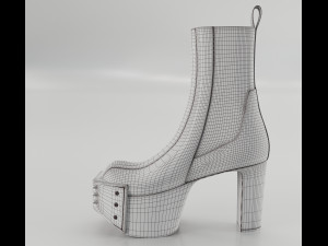 Heels Rick Owens Grilled Platform 3D Model