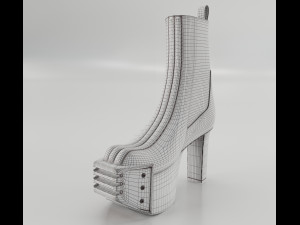 Heels Rick Owens Grilled Platform 3D Model