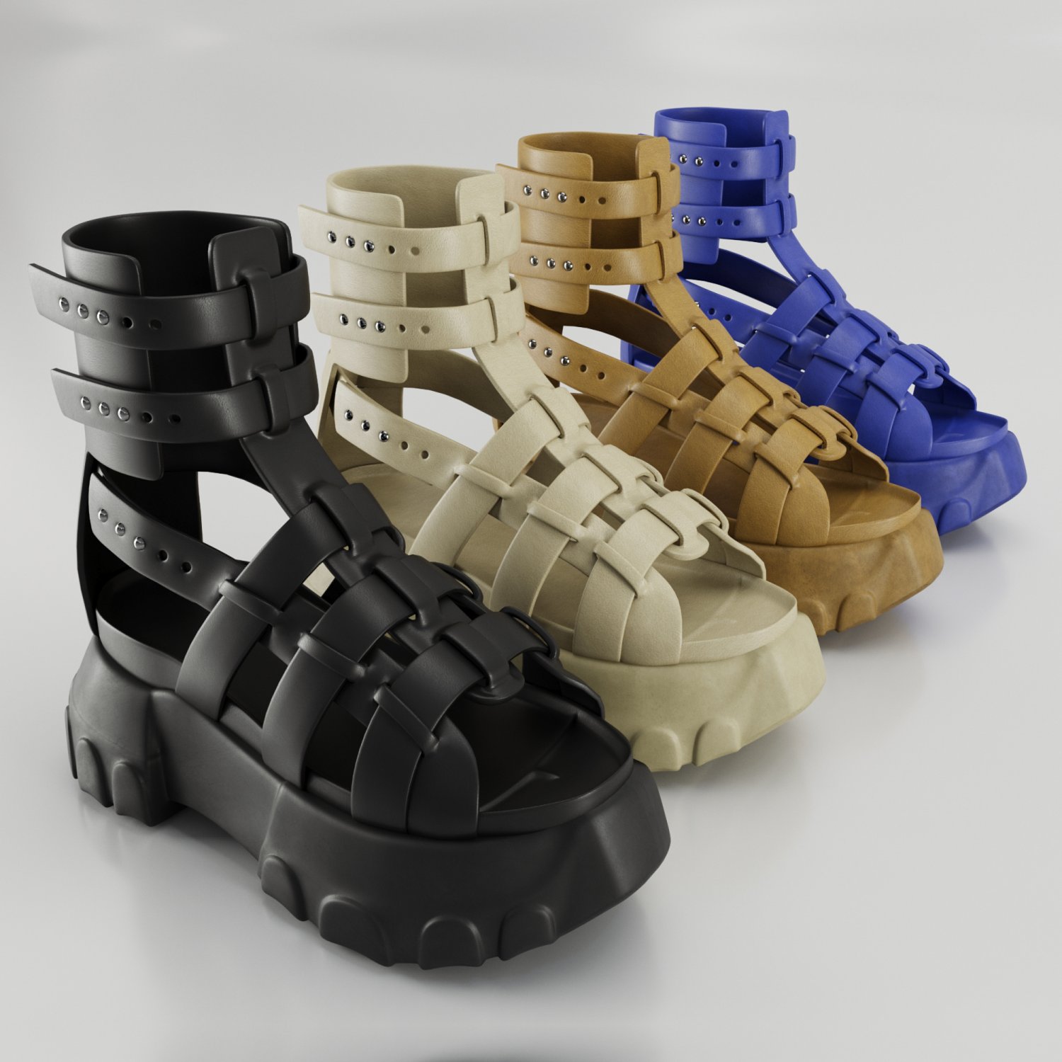Sandals Rick Owens 3D Model in Clothing 3DExport