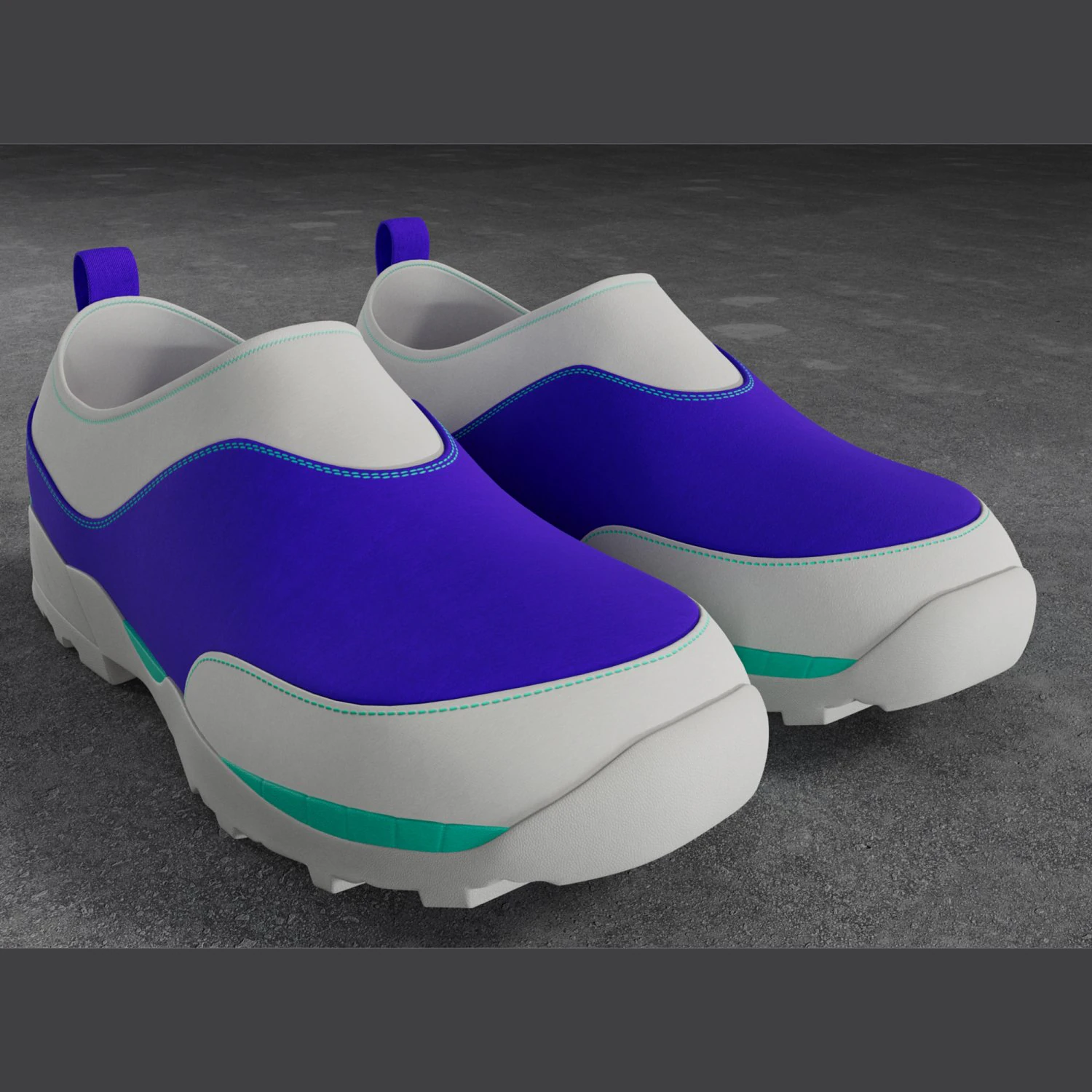 Sneakers ROA Violet-White 3D Model .c4d .max .obj .3ds .fbx .stl .blend 