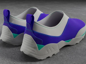 Sneakers ROA Violet-White 3D Model