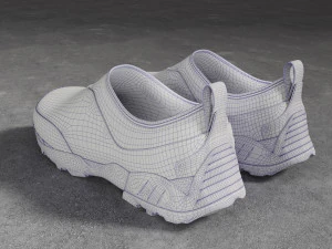 Sneakers ROA Violet-White 3D Model