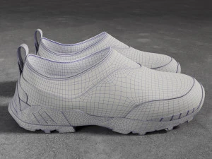 Sneakers ROA Violet-White 3D Model
