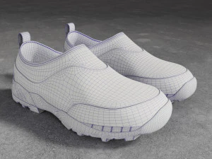 Sneakers ROA Violet-White 3D Model