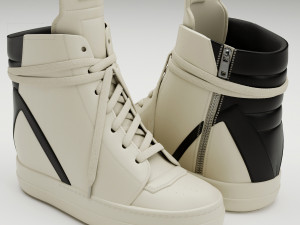 Sneakers Rick Owens Geobasket Converse 3D Model