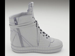 Sneakers Rick Owens Geobasket Converse 3D Model