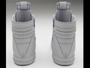 Sneakers Rick Owens Geobasket Converse 3D Model