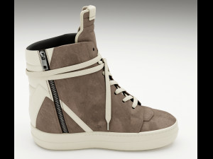 Sneakers Rick Owens Geobasket Converse gray Modelo 3D