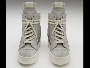 Sneakers Rick Owens Geobasket Converse grey 3D Model