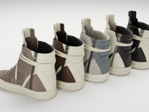 Sneakers Rick Owens Geobasket Converse Collection Modelo 3D