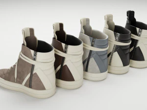 Sneakers Rick Owens Geobasket Converse Collection 3D Model
