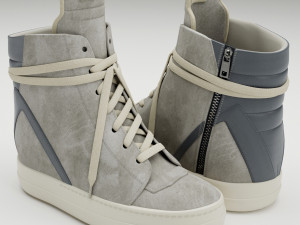 Sneakers Rick Owens Geobasket Converse Collection Modelo 3D