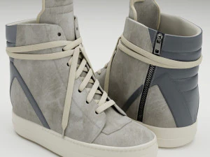Sneakers Rick Owens Geobasket Converse Collection 3D Model