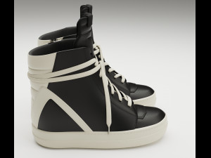 Sneakers Rick Owens Geobasket Converse Collection Modelo 3D