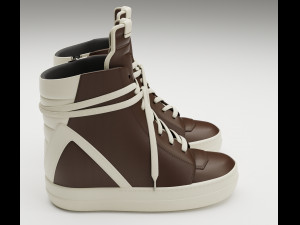 Sneakers Rick Owens Geobasket Converse Collection Modelo 3D