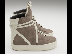 Sneakers Rick Owens Geobasket Converse Collection Modelo 3D