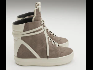 Sneakers Rick Owens Geobasket Converse Collection 3D Model