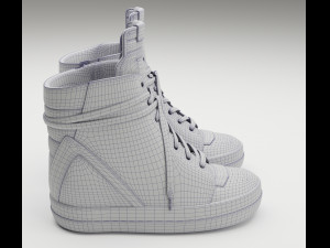Sneakers Rick Owens Geobasket Converse Collection Modelo 3D