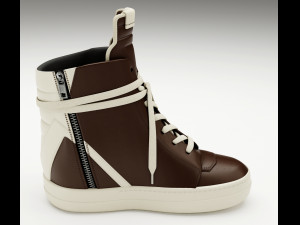 Sneakers Rick Owens Geobasket Converse Collection Modelo 3D