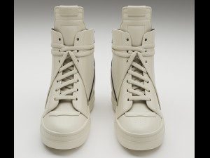 Sneakers Rick Owens Geobasket Converse Collection Modelo 3D