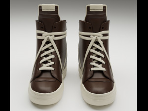 Sneakers Rick Owens Geobasket Converse Collection Modelo 3D