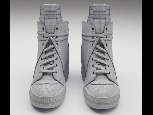 Sneakers Rick Owens Geobasket Converse Collection Modelo 3D